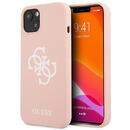 Guess GUHCP13SLS4GWPI iPhone 13 mini 5.4" pink/pink hard case Silicone 4G Logo