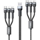 Remax Remax Jany Series multi-functional 6in1 USB cable - micro USB + USB Type C + Lightning / micro USB + USB Type C + Lightning 2m black (RC-124)