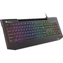 Genesis Tastatura Genesis Lith 400 RGB, Gaming, Negru, USB, Cu fir, 104 taste