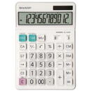 Calculator de birou, 12 digits, 189 x 127 x 18 mm, dual power, ecran rabatabil, SHARP EL-340W - alb