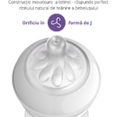 Biberon Philips Avent Natural Response SCY673/01, cu dispozitiv anticolici AirFree, 260 ml, tetina care functioneaza ca sanul mamei, cu debit 3, tetina fara scurgeri, +1 luni, fara BPA, usor de curatat
