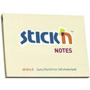 Stick'n Notes autoadeziv 76 x 101 mm, 100 file, Stick"n - galben pastel