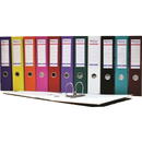 Optima Biblioraft A4, plastifiat PP/paper, margine metalica, 75 mm, Optima Basic - bleumarin