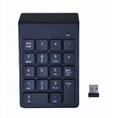 Gembird KPD-W-02, numeric keypad Notebook/PC, wireless, Black