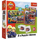 Trefl Puzzle 2in1 memos Fireman Sam Team