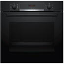 Bosch HBA534EB0, Electric, 71 l, Autocuratare EcoClean Direct, Grill, Cleaning Assistance, 4D Hotair, Multifunctional, Clasa A, Sticla neagra