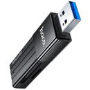 Hoco Cititor de Carduri USB, TF, SD - Hoco Mindful (HB20) - Black