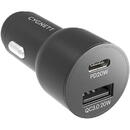 CYGNETT Car charger Cygnett USB, USB-C 20W (black)