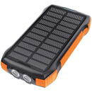 choetech B567 Solar power bank u încărcare inductivă  3x USB  20000mAh 20W / QC 18W / Qi 10W portocaliu/negru