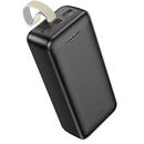 Hoco Hoco - Power Bank Smart (J111B) - 2x USB, Type-C, Micro-USB, with LED for Battery Check and Lanyard, 2A, 30000mAh - Black