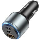 Incarcator Auto USB, 2x Type-C, Fast Charging, 95W - Hoco Galloper (NZ9) - Black