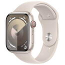 Apple Watch Series 9 GPS + Cellular 45mm Starlight Aluminium Case with Sport Band S/M - Starlight EU 