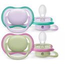 Philips-Avent Suzeta PHILIPS AVENT Ultra Air SCF085/24, 0-6 luni, 2 buc, multicolor