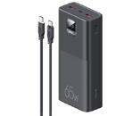 Usams PB68, 30000mAh, 65W, QC 3.0 PD, Incarcare rapida + Cablu USB-C/USB-C, 100W, Negru