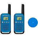 Kit Statie radio PMR portabila Motorola TALKABOUT T42 BLUE set cu 2 buc + Cadou Sticky Pad Blue