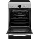 INDESIT S5V8CHX/E Cooker, Freestanding, A, plita electrica, cuptor electric, Width 50 cm, Stainless steel