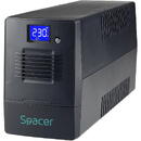 SPUP-1000D-LIT01, Line-Interactive, 1000VA/ 600 W, USB, cu 4 iesiri Schuko, LCD