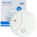 PNI Senzor de fum PNI A437, standalone, cu alarmare sonora si luminoasa, 85dB, interior, alb