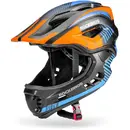 Children's bicycle helmet with detachable visor Rockbros TT-32SOBL-S size S - black and orange