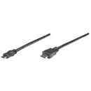 Manhattan Cablu convertor Manhattan, High Speed, Mini HDMI Male to HDMI Male, 1.8 m, Negru