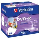 Verbatim DVD+R imprimabile Verbatim 1 bucata, 16x, 4.7GB