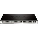 D-Link DGS-1210-52, Managed Switch, 48 porturi Gigabit, 4 porturi SFP Gigabit