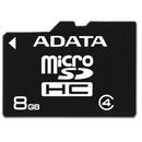 Adata micro SDHC, 8 GB, class 4