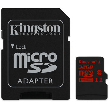 Card memorie Kingston SDCA3/32GB Micro SDHC 32GB Class UHS-I 3 + adaptor SD
