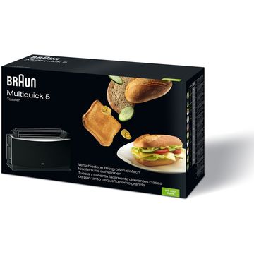 Prajitor de paine Braun HT 550, 1000 W, Alb/Negru