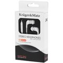 Kruger Matz KMP01-M In-ear cu microfon, albe