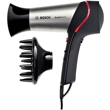 Uscator de par Bosch PHD5767, 2000 W, negru/ argintiu
