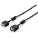 EQUIP Equip VGA HD15m/HD15f with ferrite core 1.8m cable black 118807