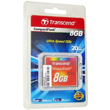 Card memorie Transcend Compact Flash 133x, 8 GB