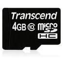 Transcend micro SDHC, 4 GB, clasa 10