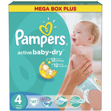 PAMPERS Scutece Active Baby 4 Mega Box Pack 147 buc
