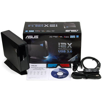 Asus Unitate optica externa Blu-Ray RW BW-12D1S-U, USB 3.0, negru