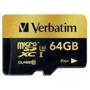 Verbatim Pro+ micro SDXC, 64GB, clasa 10
