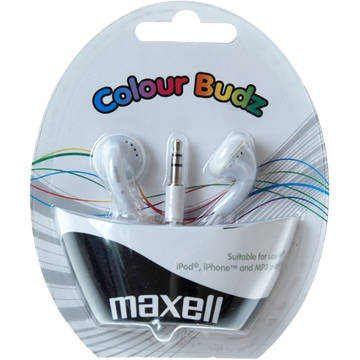 Casti Casca in ureche 3.5mm alb Color Budz Maxell