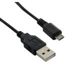 4World 4World Cablu USB 2.0 MICRO 5pin, AM / B MICRO transfer/incarcare, 1.0m, negru
