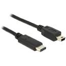 Delock Delock Cable USB Type-C™ 2.0 male > USB 2.0 type Mini-B male 1m black