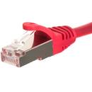 NETRACK Netrack patch cable RJ45, snagless boot, Cat 5e FTP, 0.5m red