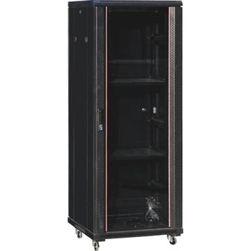 Netrack standing server cabinet Economy 42U/600x600mm (glass door) - black
