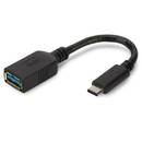 Assmann ASSMANN USB 3.0 SuperSpeed OTG Adapter Cable USB C M (plug)/USB A F (jack) 0,15m