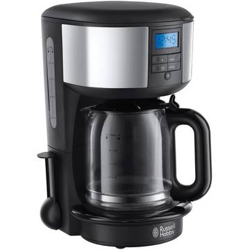 Cafetiera Russell Hobbs 20150-56, 1.25l, 10 cesti, 1000W, negru - inox