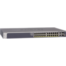 Netgear S3300-28X-POE+, 24 porturi x 10/100/1000 Mbps, 2 porturi RJ 45, 2 porturi SFP, smart switch