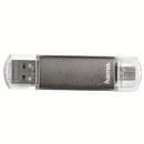 Hama Laeta Twin Memorie USB 123924, 16GB, OTG, USB 2.0, Grey