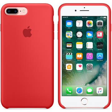 Husa Apple iPhone 7 Plus Silicone Case - RED