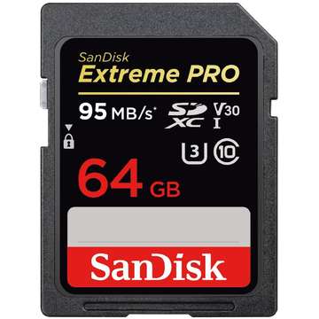 Card memorie Sandisk Extreme PRO SDXC SDSDXXG-064G-GN4IN, 64GB, 95MB/s, V30 UHS-I U3
