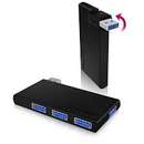RaidSonic USB3.0 HUB IB-HUB1401, 4 porturi, negru