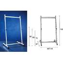 Stand metalic 140 cm latime, 150 cm inaltime, pe rotile, 3 pozitii fixe, SMIT